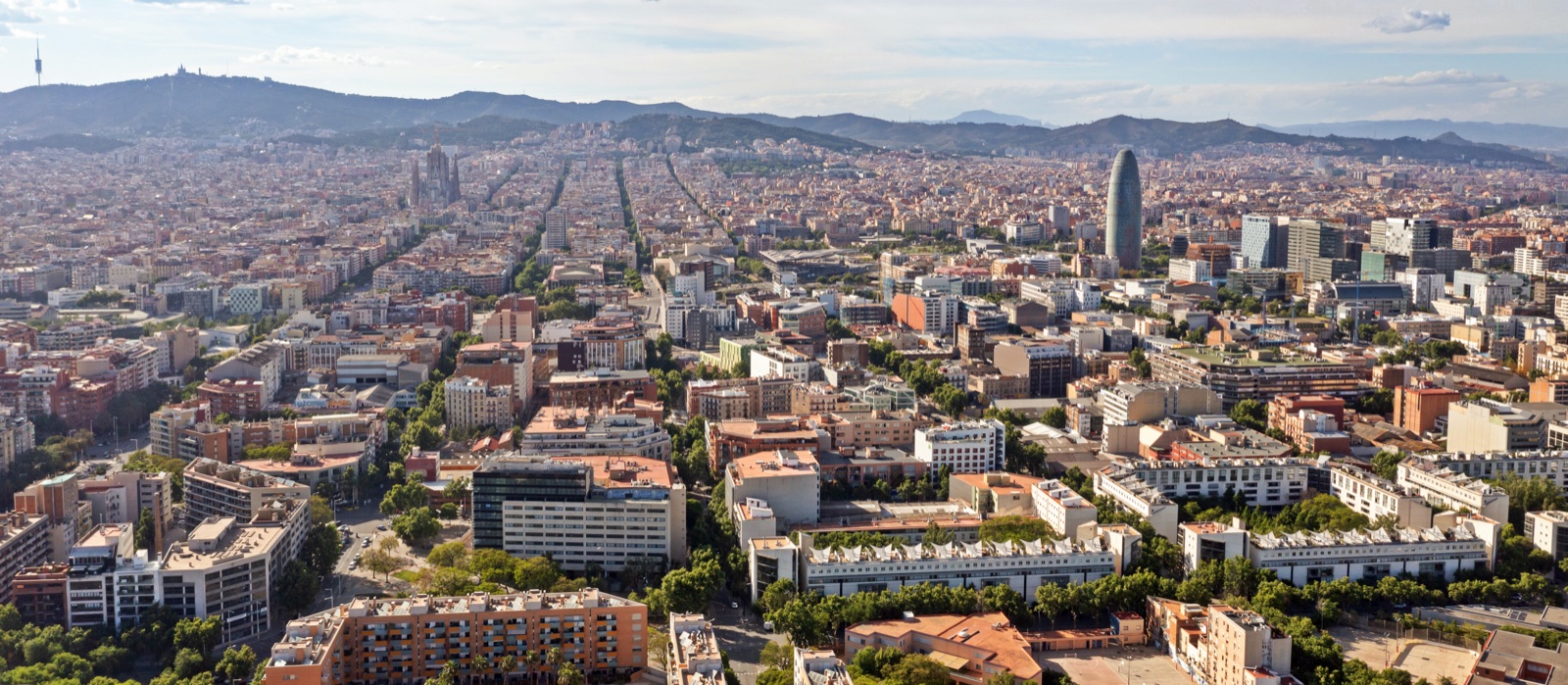 Aerial view of Barcelona, Spain