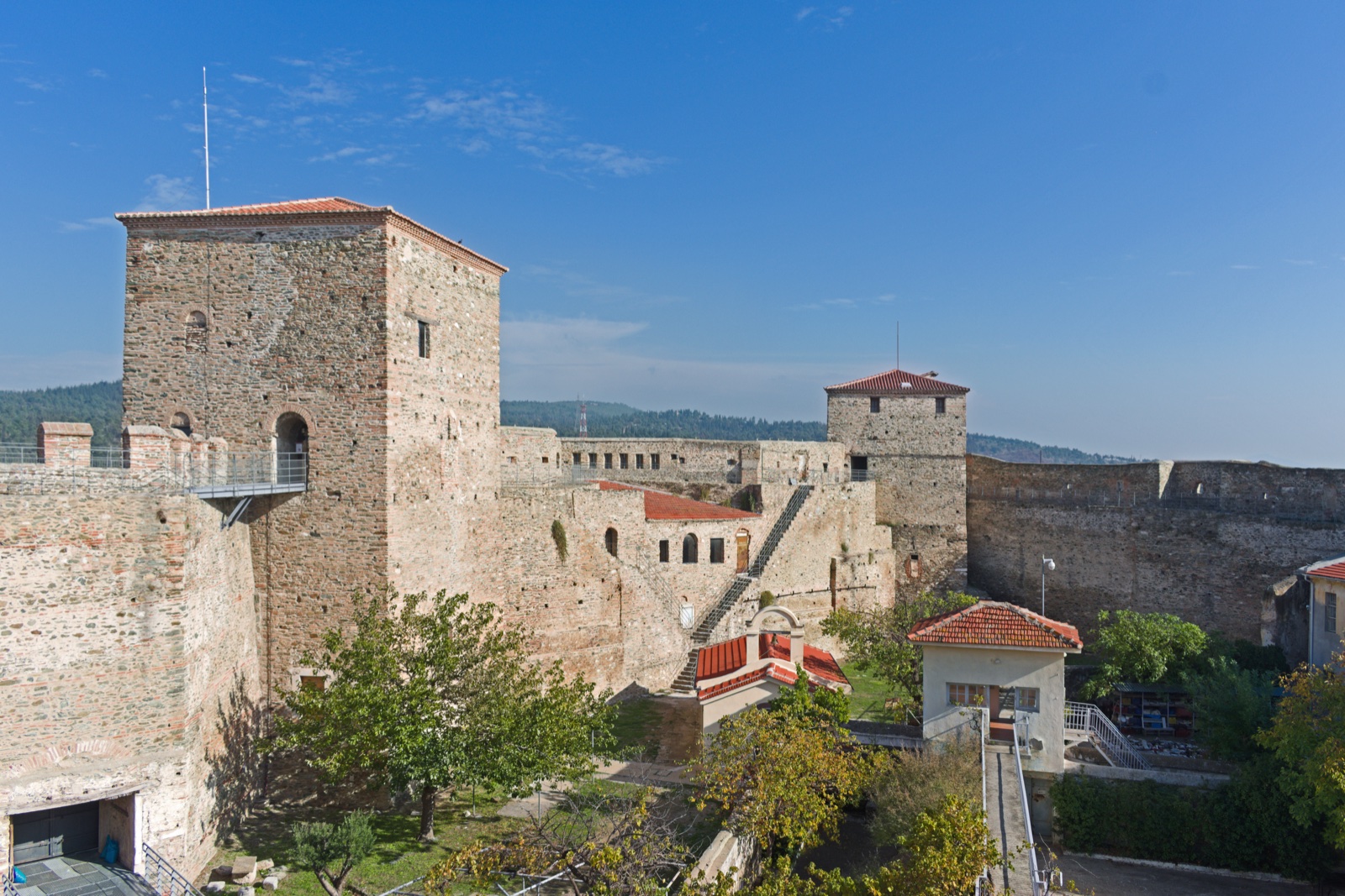 Heptapyrgion fortress wall in Thessaloniki, Greece